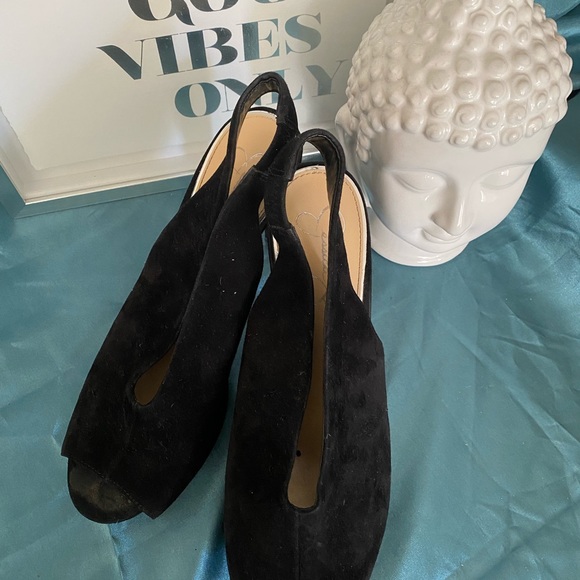 Jessica Simpson Suede Peep-Toe slingback heels - Picture 8 of 10